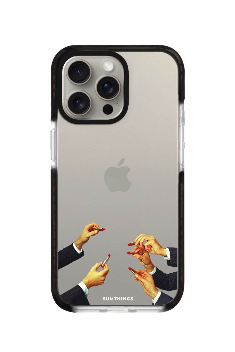 iPhone XR Lipstick Procase Şeffaf Telefon Kılıfı Siyah Şeffaf - SUMTHINCS