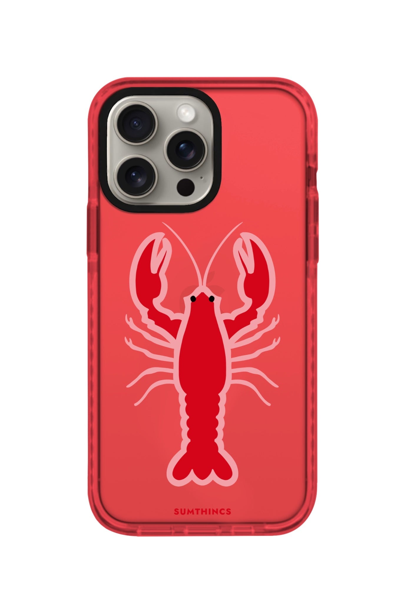 iPhone XR Lobster Procase Şeffaf Telefon Kılıfı Kırmızı - SUMTHINCS