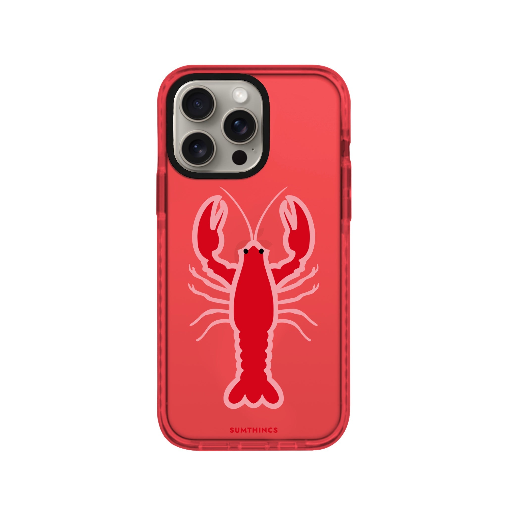 iPhone XR Lobster Procase Şeffaf Telefon Kılıfı Kırmızı - SUMTHINCS