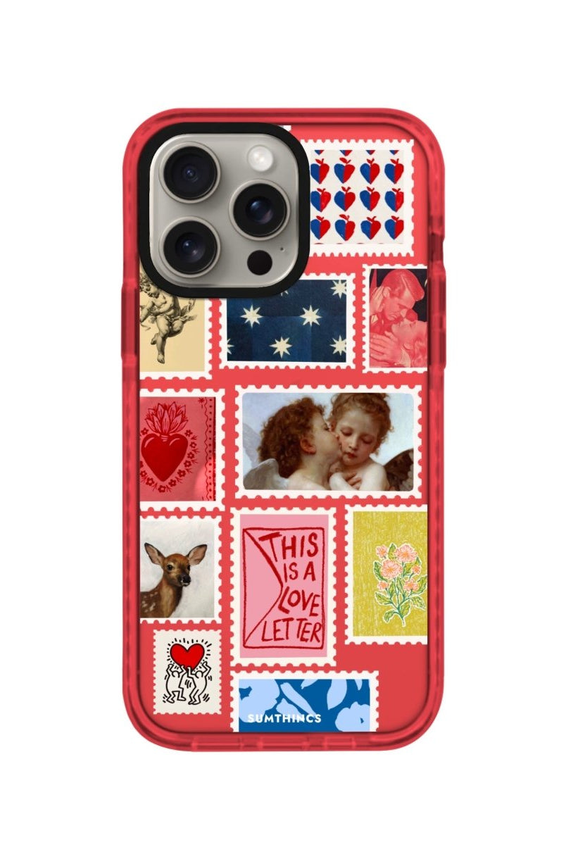 iPhone XR Love Letter Procase Şeffaf Telefon Kılıfı Kırmızı - SUMTHINCS