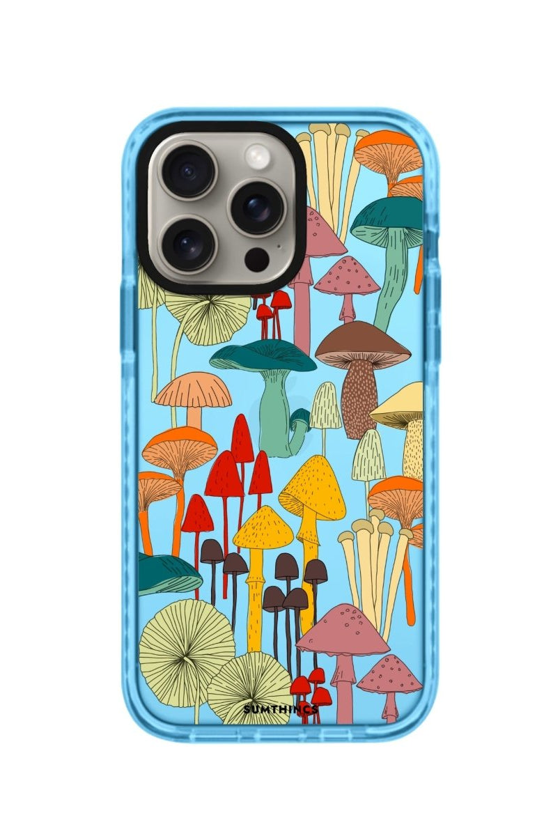 iPhone XR Mushrooms Procase Şeffaf Telefon Kılıfı Mavi - SUMTHINCS