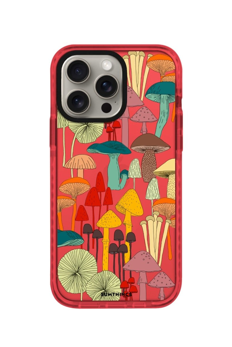 iPhone XR Mushrooms Procase Şeffaf Telefon Kılıfı Kırmızı - SUMTHINCS