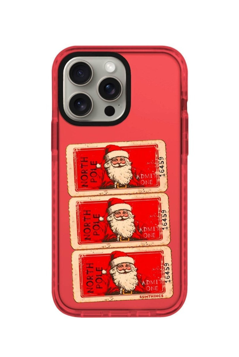 iPhone XR Northpole Ticket Procase Şeffaf Telefon Kılıfı Kırmızı - SUMTHINCS