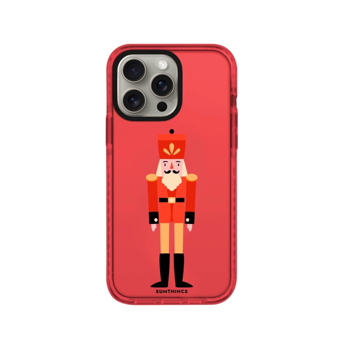 iPhone XR Nutcracker Procase Şeffaf Telefon Kılıfı Kırmızı - SUMTHINCS