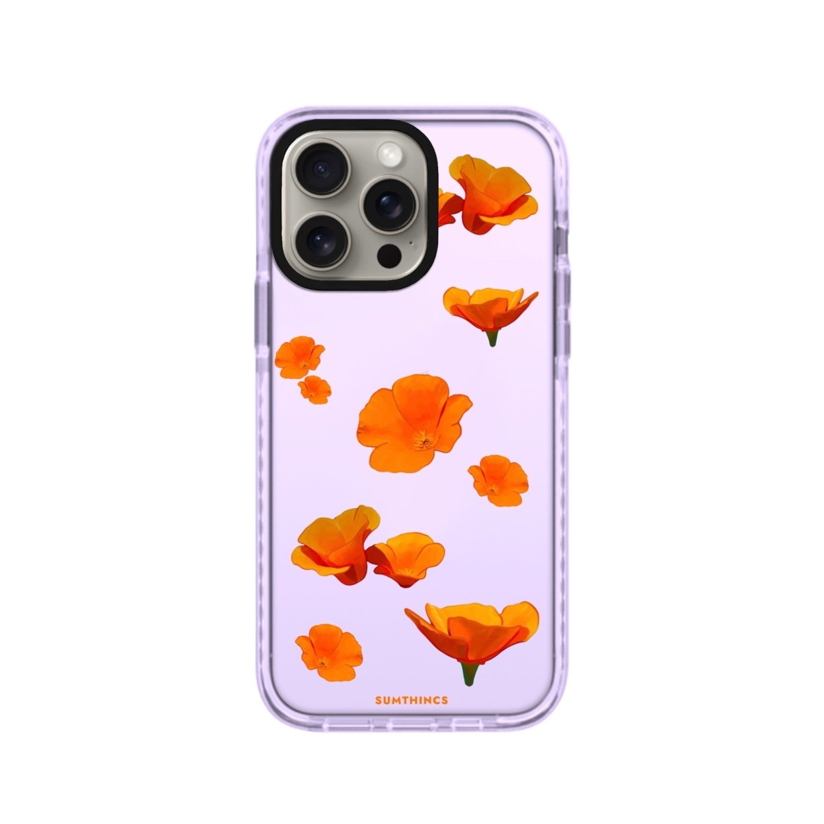 iPhone XR Poppies Procase Şeffaf Telefon Kılıfı Lila - SUMTHINCS