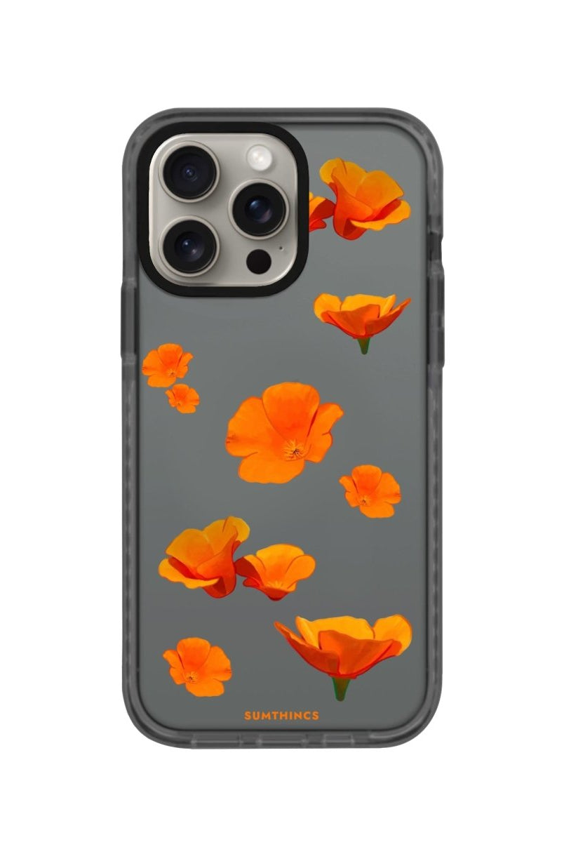 iPhone XR Poppies Procase Şeffaf Telefon Kılıfı Antrasit - SUMTHINCS