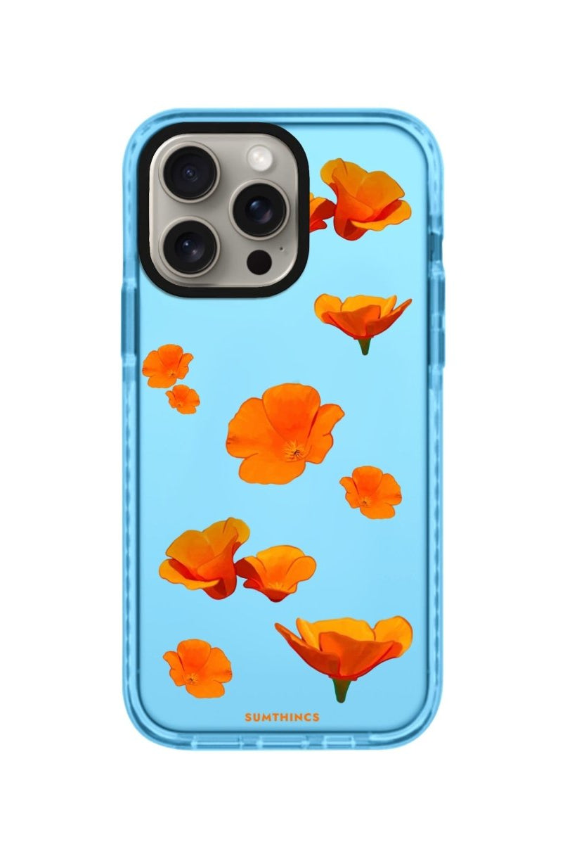 iPhone XR Poppies Procase Şeffaf Telefon Kılıfı Mavi - SUMTHINCS