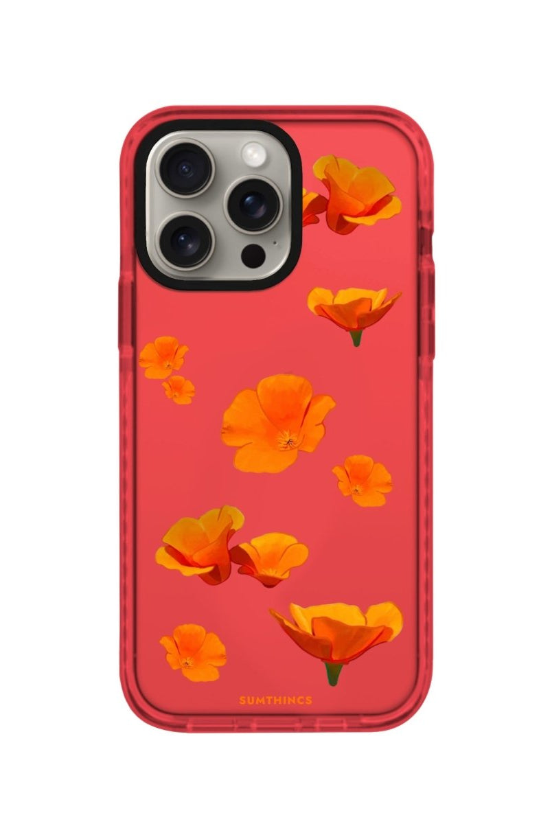 iPhone XR Poppies Procase Şeffaf Telefon Kılıfı Kırmızı - SUMTHINCS