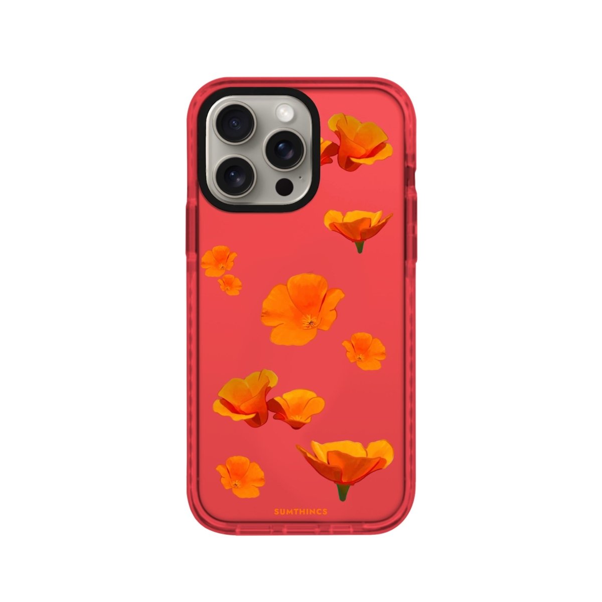 iPhone XR Poppies Procase Şeffaf Telefon Kılıfı Kırmızı - SUMTHINCS