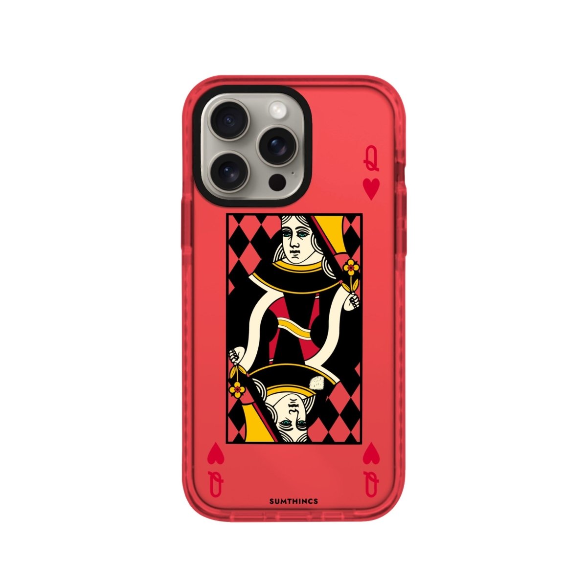 iPhone XR Queen Procase Şeffaf Telefon Kılıfı Kırmızı - SUMTHINCS