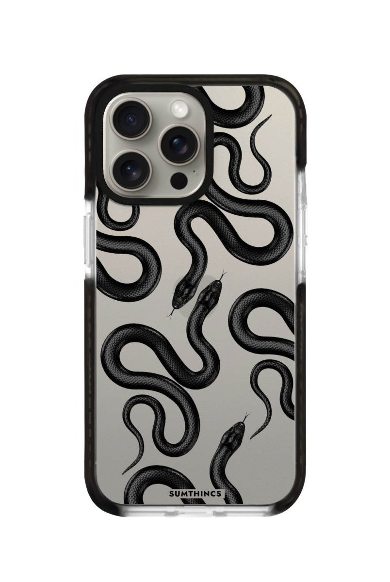 iPhone XR Snakes Procase Şeffaf Telefon Kılıfı Siyah Şeffaf - SUMTHINCS