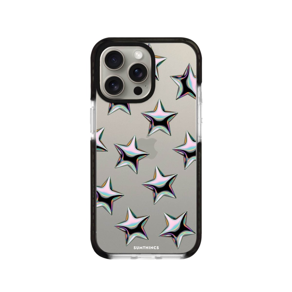 iPhone XR Stars Procase Şeffaf Telefon Kılıfı Siyah Şeffaf - SUMTHINCS