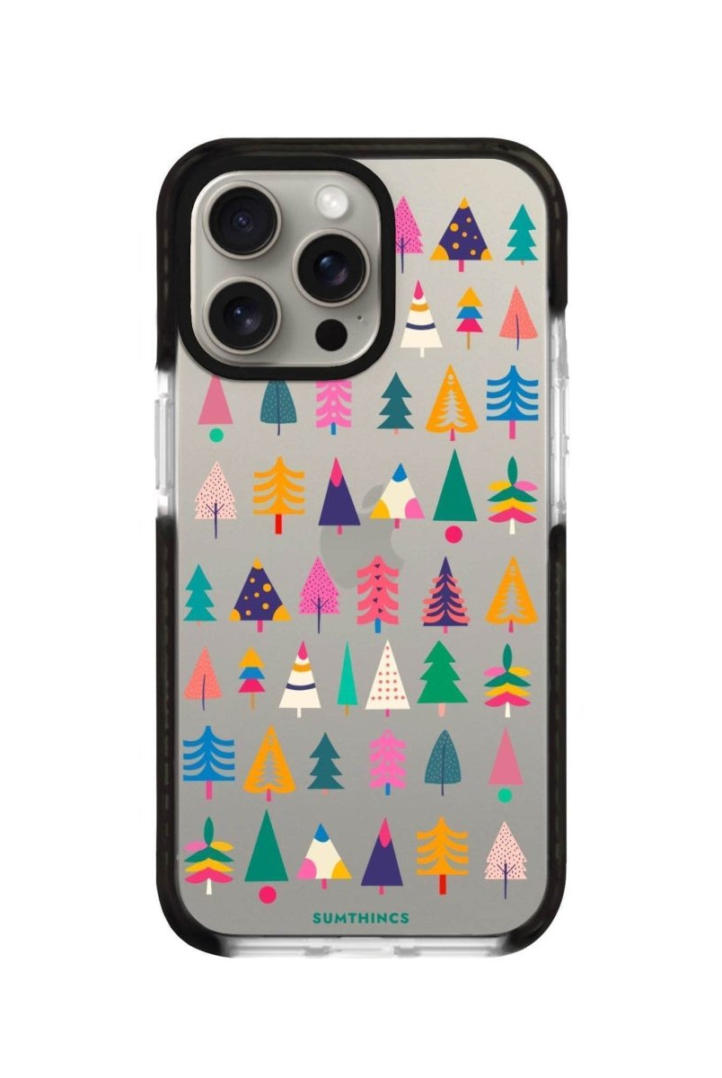 iPhone XR Tiny Forest Procase Şeffaf Telefon Kılıfı Siyah Şeffaf - SUMTHINCS