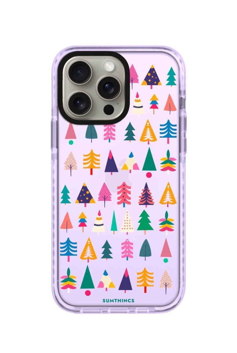 iPhone XR Tiny Forest Procase Şeffaf Telefon Kılıfı Lila - SUMTHINCS