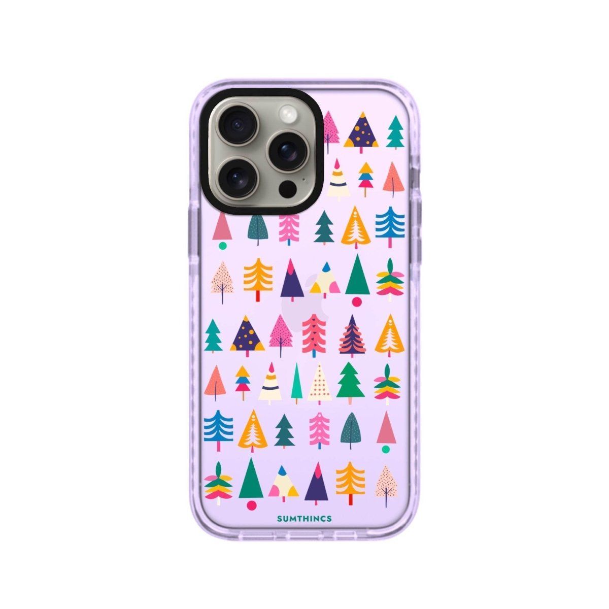 iPhone XR Tiny Forest Procase Şeffaf Telefon Kılıfı Lila - SUMTHINCS