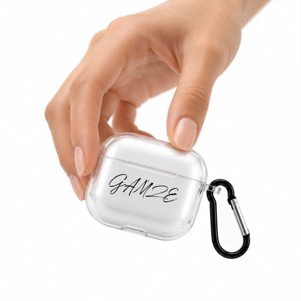 Kişiye Özel Yazı Baskılı AirPods Pro 3 Şeffaf Silikon Kılıf - Sumthincs