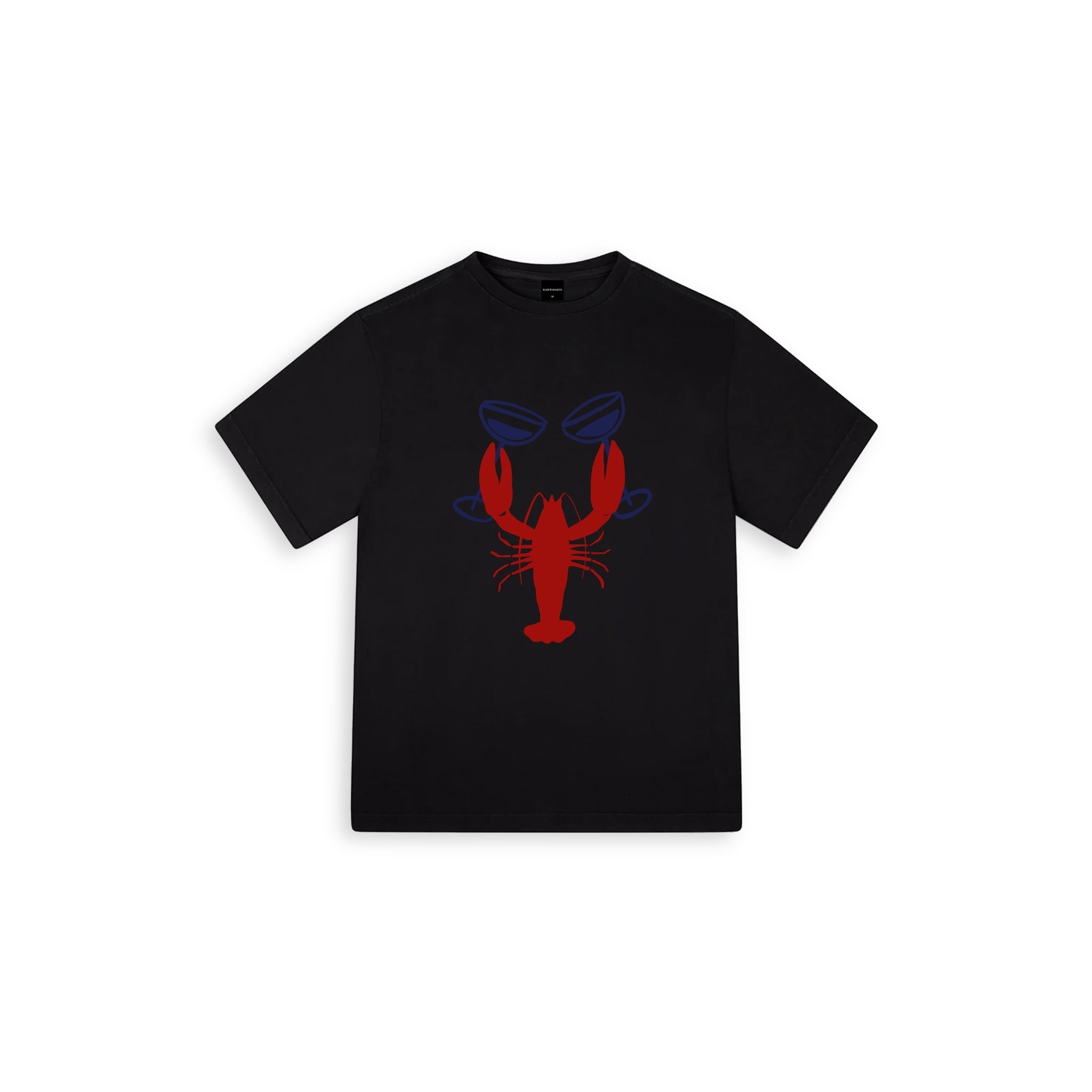 Lobster Oversize Large T-shirt Siyah - SUMTHINCS