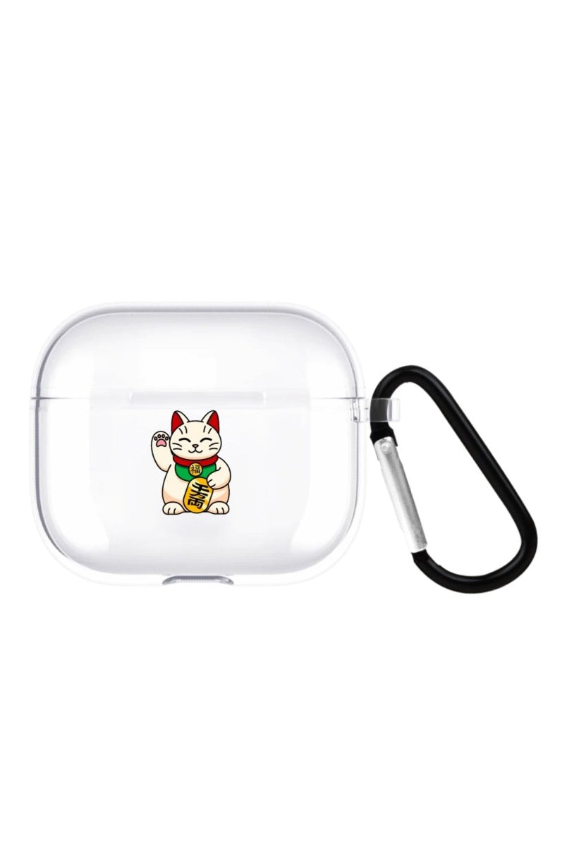 Maneki Neko AirPods 3 Şeffaf Silikon Kılıf Beyaz Şeffaf - SUMTHINCS