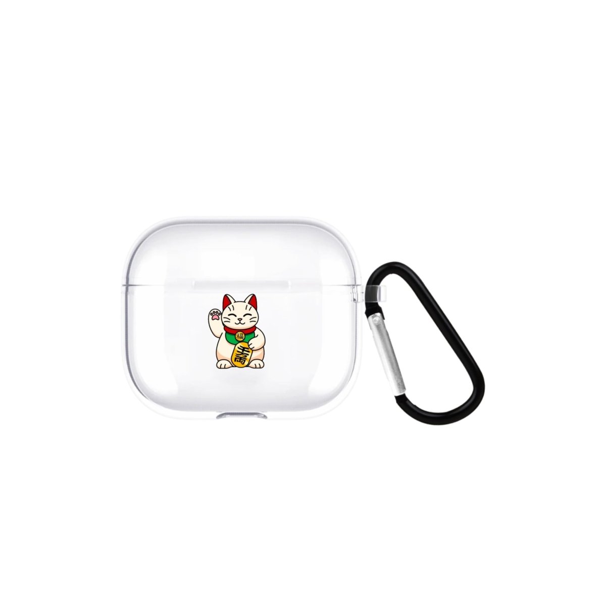 Maneki Neko AirPods 3 Şeffaf Silikon Kılıf Beyaz Şeffaf - SUMTHINCS