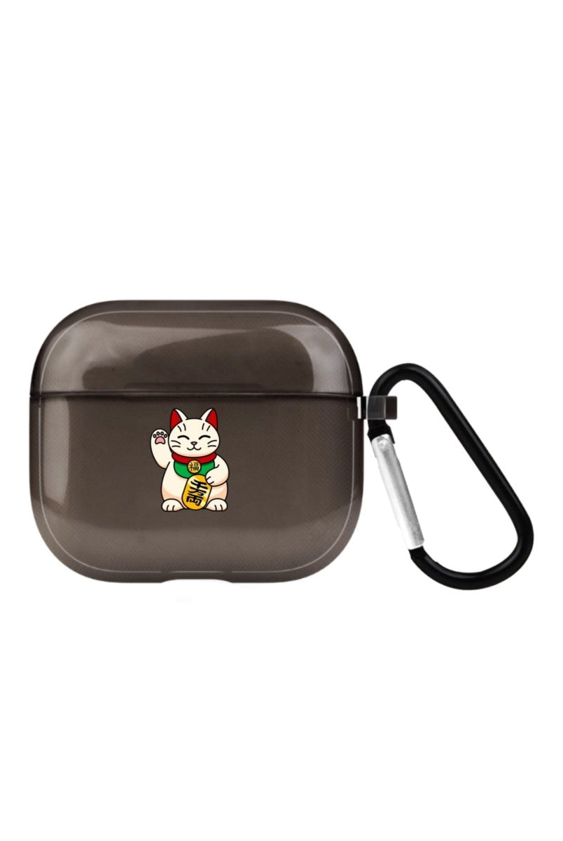 Maneki Neko AirPods 3 Şeffaf Silikon Kılıf Siyah - SUMTHINCS