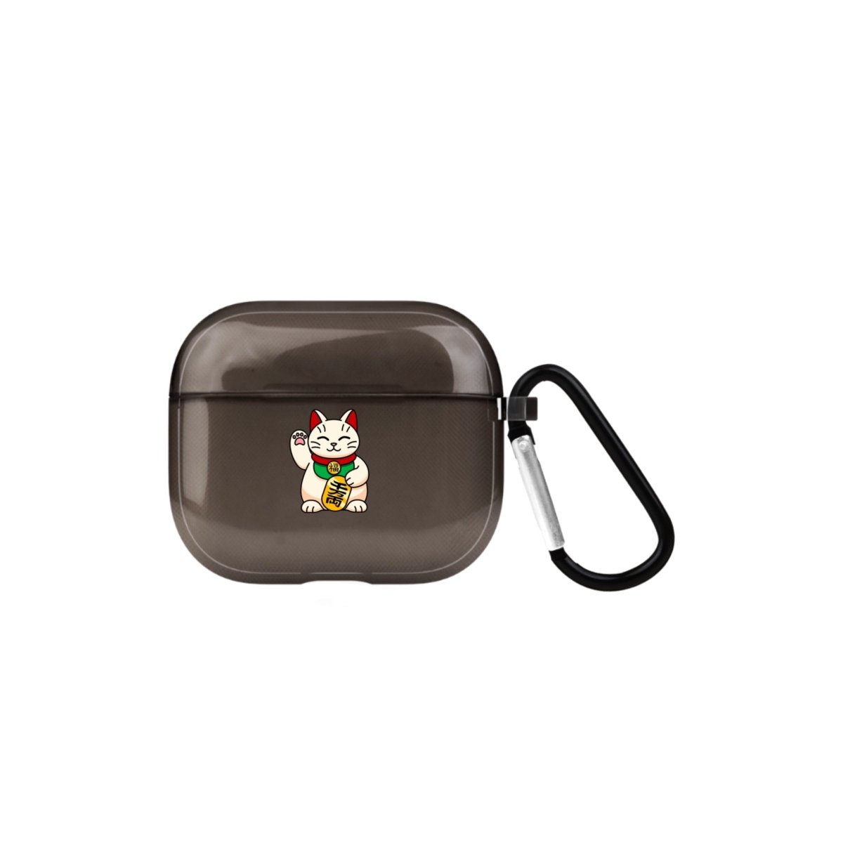 Maneki Neko AirPods 3 Şeffaf Silikon Kılıf Siyah - SUMTHINCS