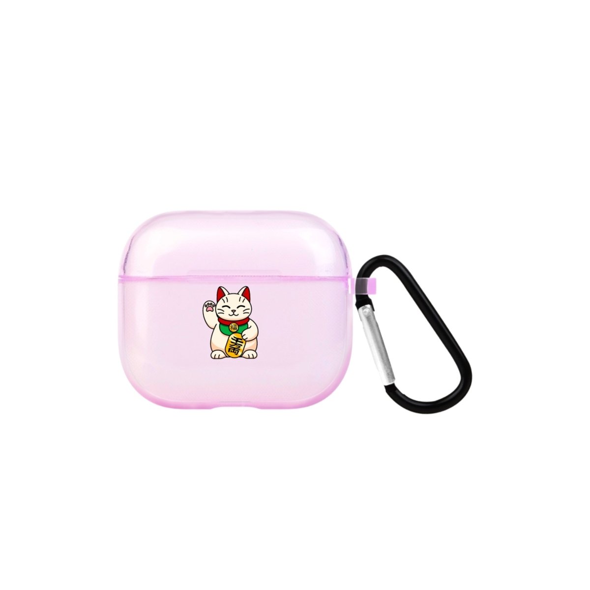 Maneki Neko AirPods 3 Şeffaf Silikon Kılıf Lila - SUMTHINCS
