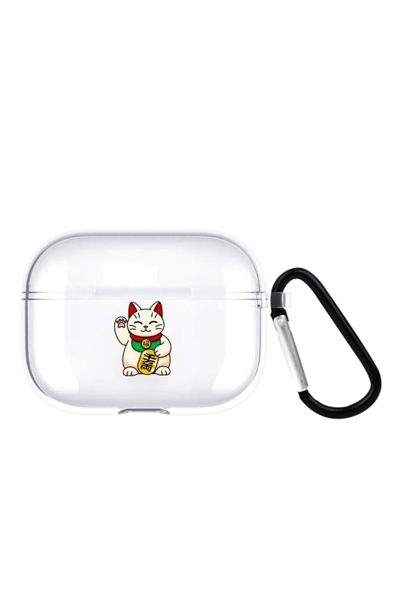 Maneki Neko AirPods Pro 2 Şeffaf Silikon Kılıf Beyaz Şeffaf - SUMTHINCS