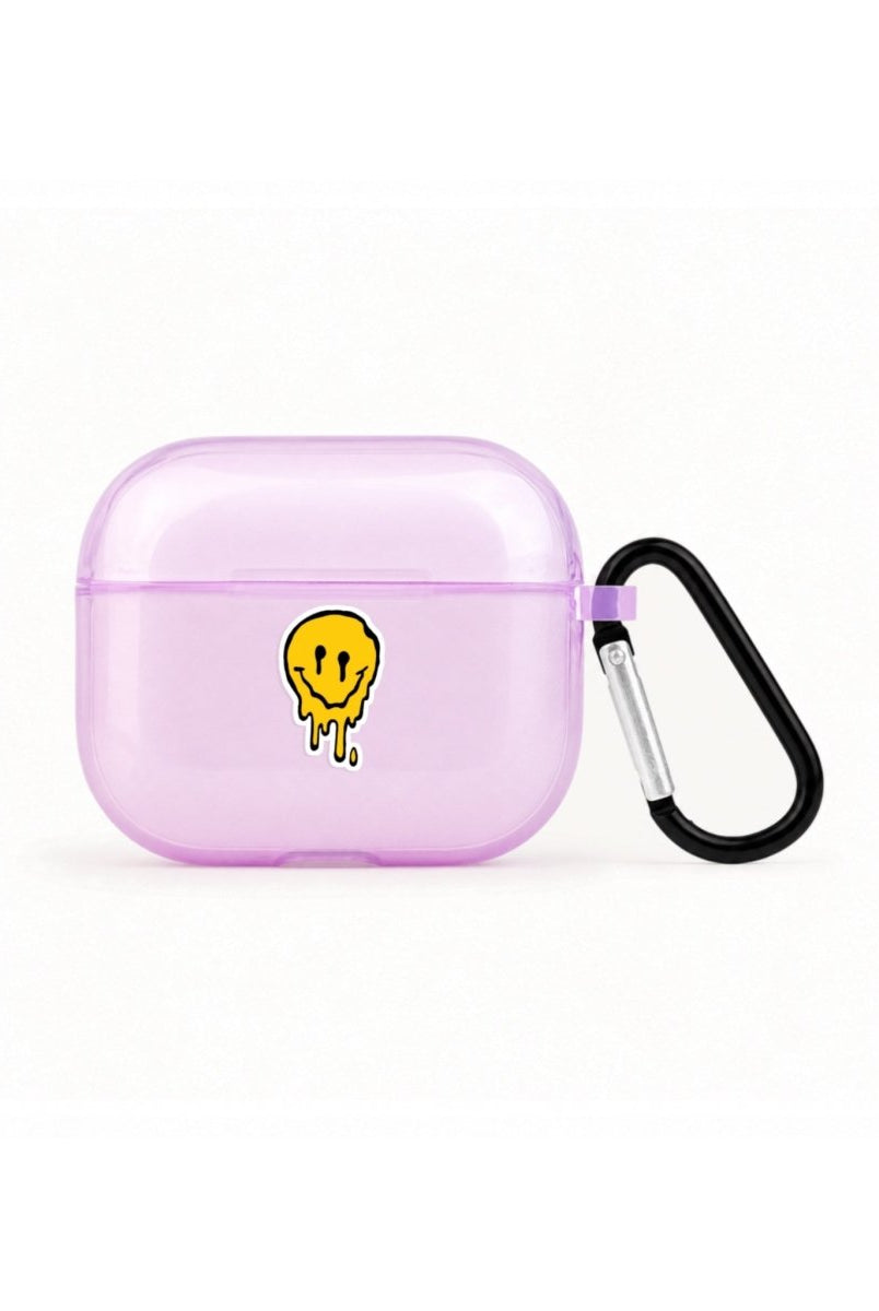 Melting Smile AirPods 3 Şeffaf Silikon Kılıf Lila - Sumthincs