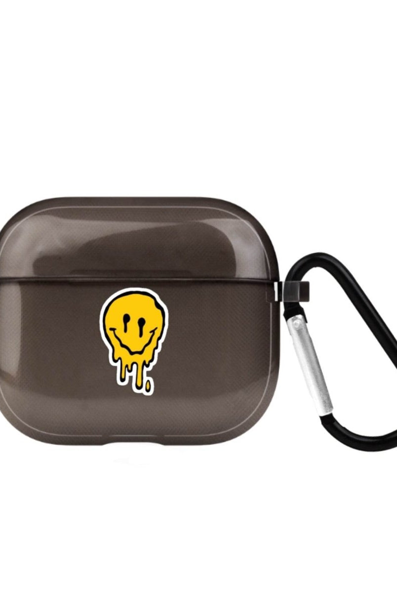 Melting Smile AirPods 3 Şeffaf Silikon Kılıf Siyah - SUMTHINCS
