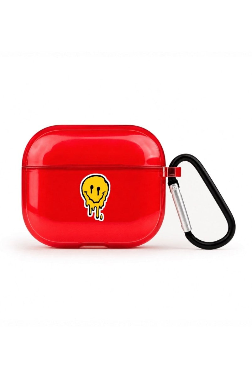 Melting Smile AirPods 3 Şeffaf Silikon Kılıf Kırmızı - Sumthincs