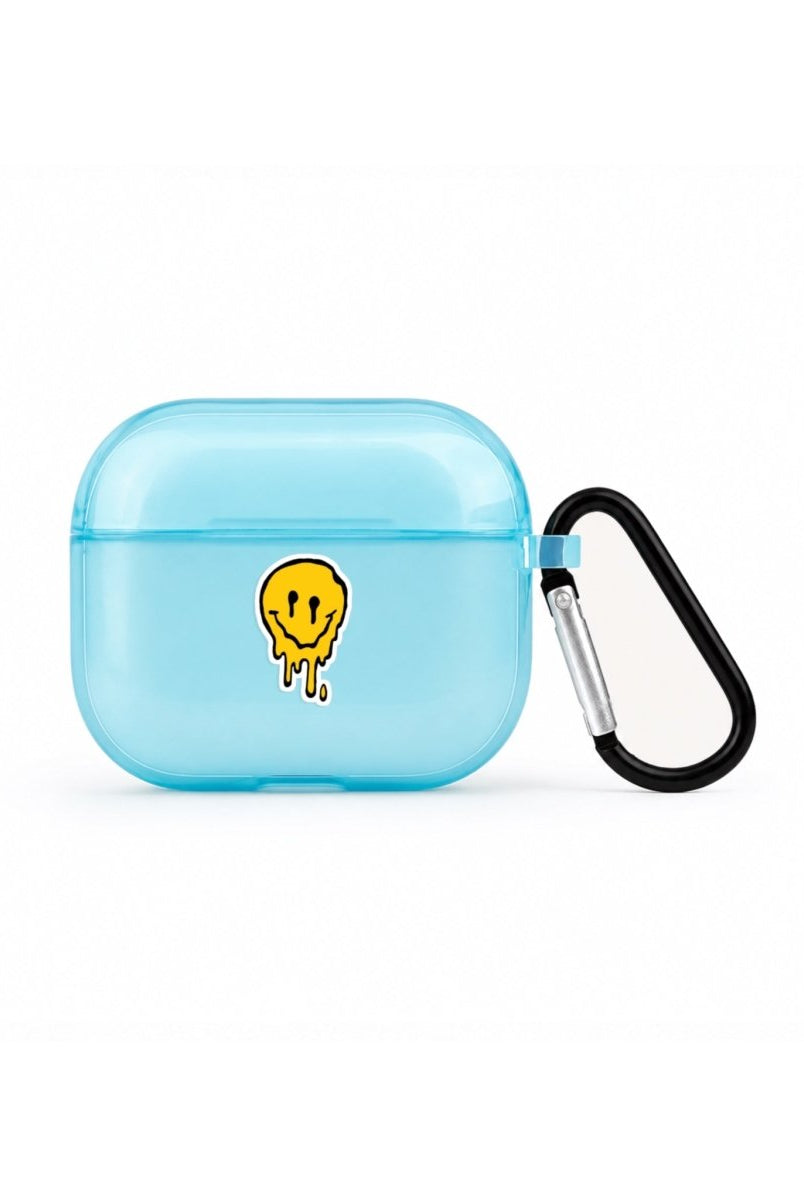Melting Smile AirPods 3 Şeffaf Silikon Kılıf Mavi - Sumthincs