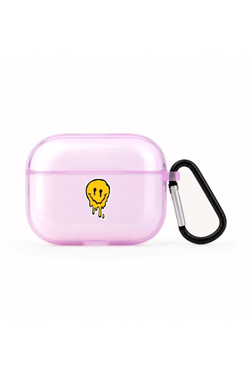 Melting Smile AirPods Pro Şeffaf Silikon Kılıf Lila - Sumthincs