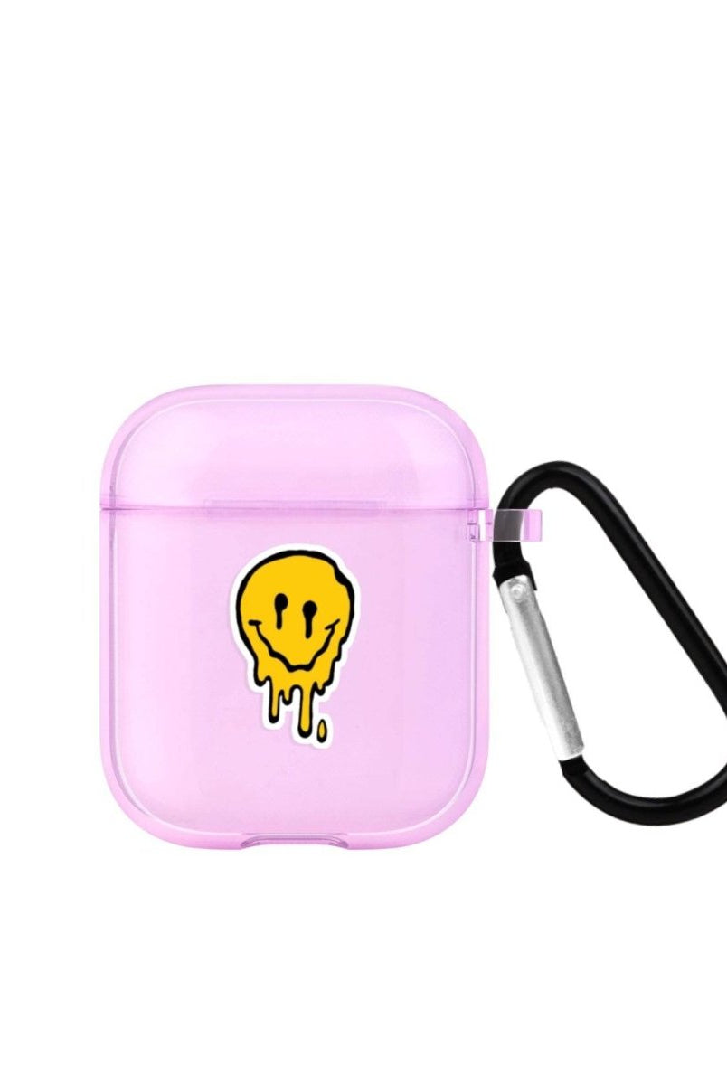 Melting Smile AirPods Şeffaf Silikon Kılıf Lila - SUMTHINCS