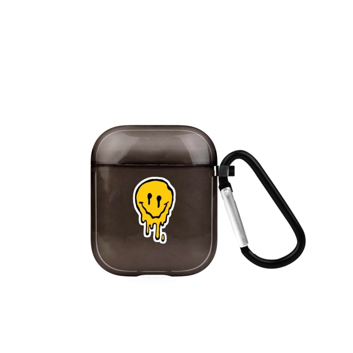 Melting Smile AirPods Şeffaf Silikon Kılıf Siyah - SUMTHINCS