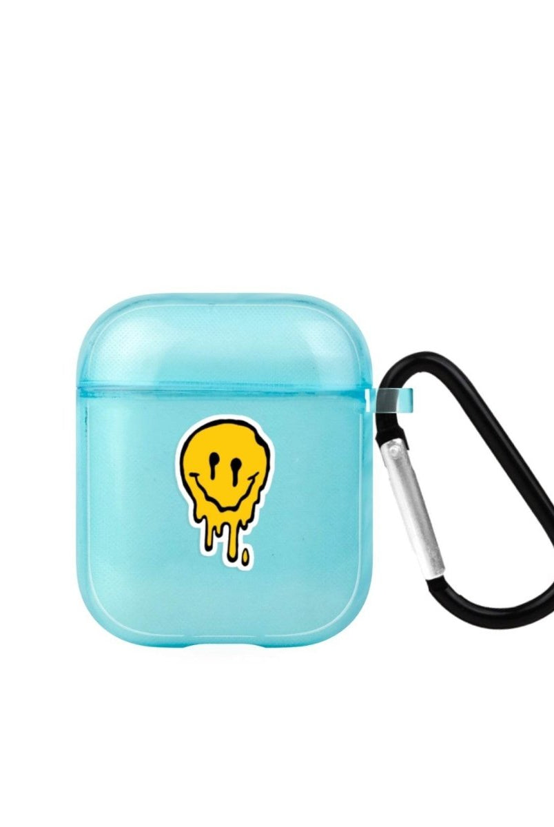 Melting Smile AirPods Şeffaf Silikon Kılıf Mavi - SUMTHINCS