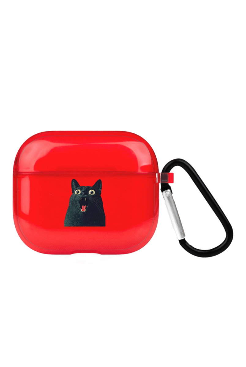 Meoww AirPods 3 Şeffaf Silikon Kılıf Kırmızı - SUMTHINCS