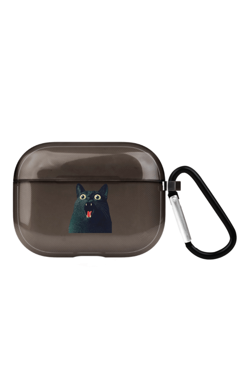 Meoww AirPods Pro 2 Şeffaf Silikon Kılıf Siyah - SUMTHINCS