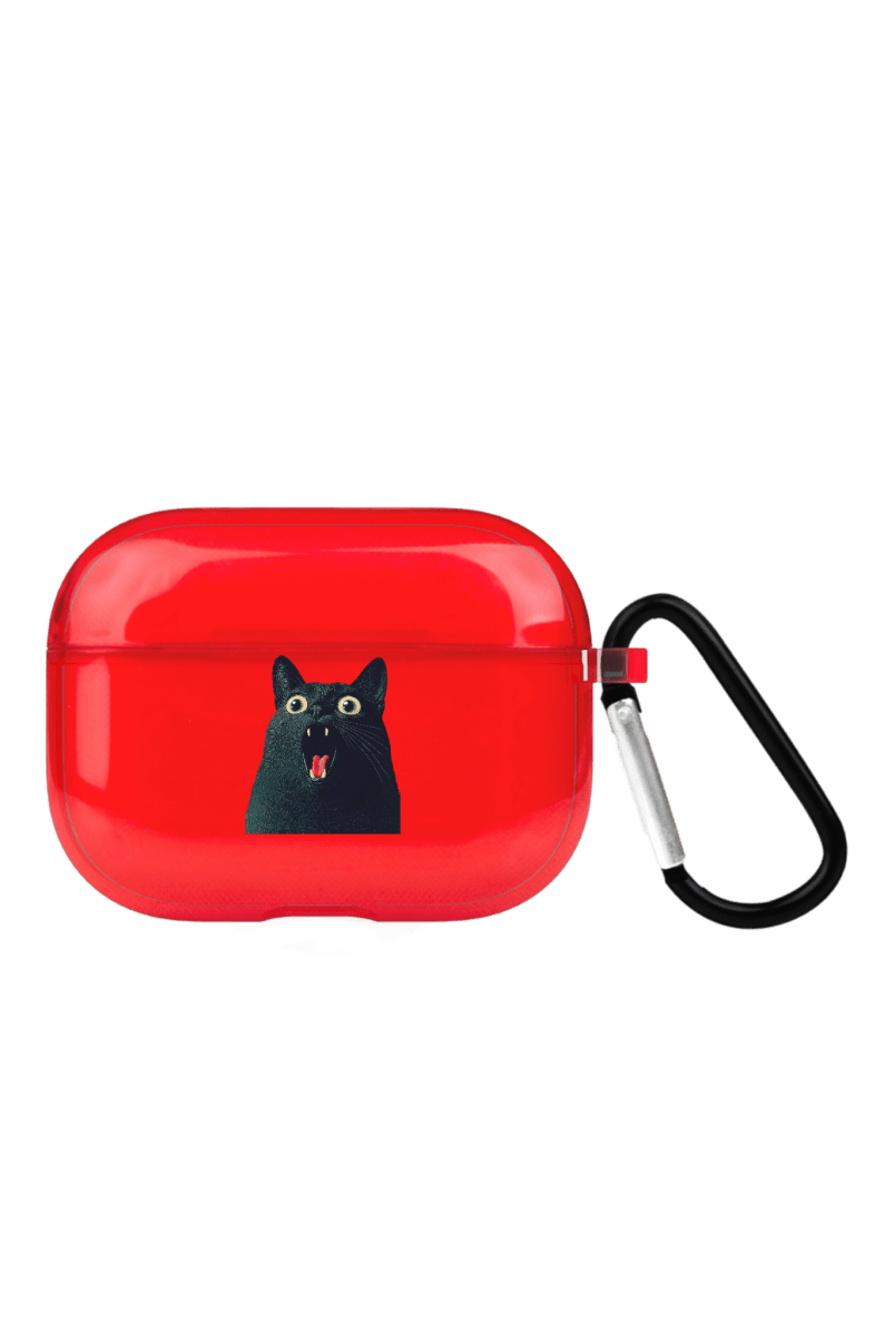 Meoww AirPods Pro Şeffaf Silikon Kılıf Kırmızı - SUMTHINCS
