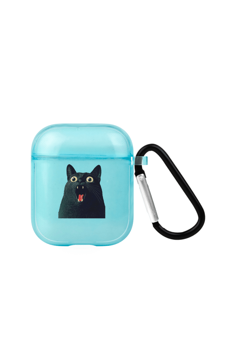 Meoww AirPods Şeffaf Silikon Kılıf Mavi - SUMTHINCS