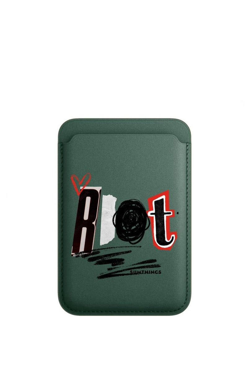 Rebel MagSafe Deri Cüzdan Wallet Kaktüs Yeşili - Sumthincs