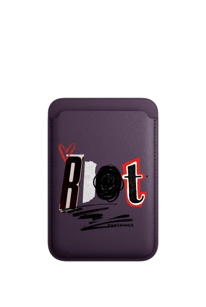 Rebel MagSafe Deri Cüzdan Wallet Mor - Sumthincs