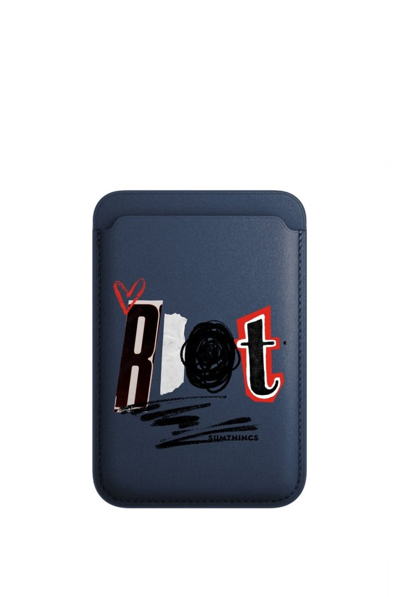 Rebel MagSafe Deri Cüzdan Wallet Pasifik Mavi - Sumthincs
