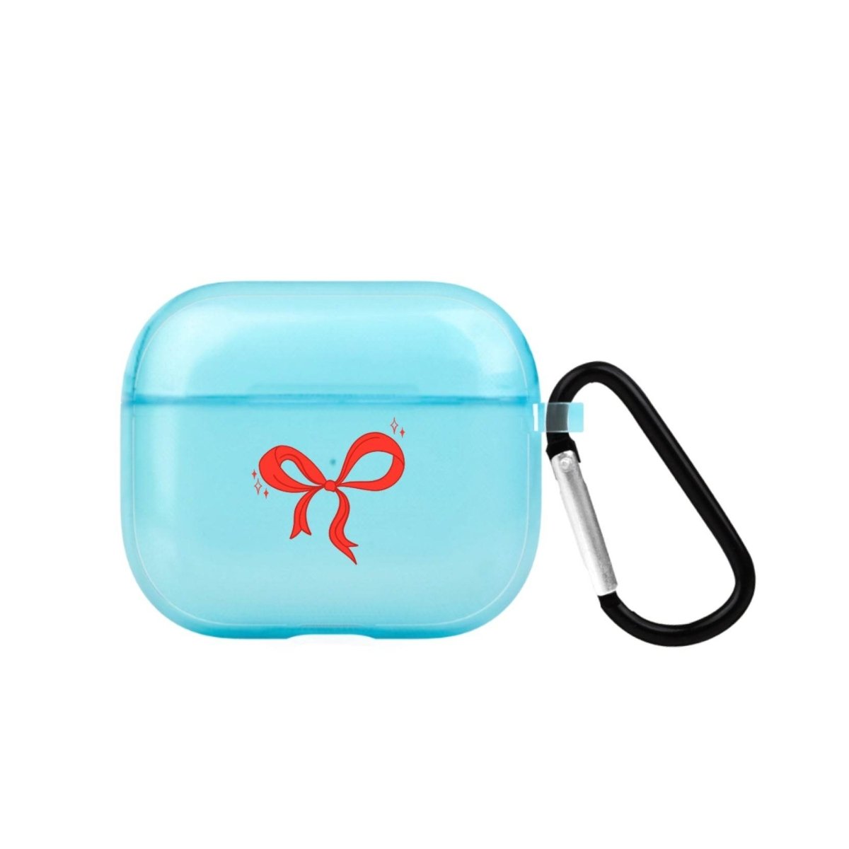 Red Bow AirPods 3 Şeffaf Silikon Kılıf Mavi - SUMTHINCS