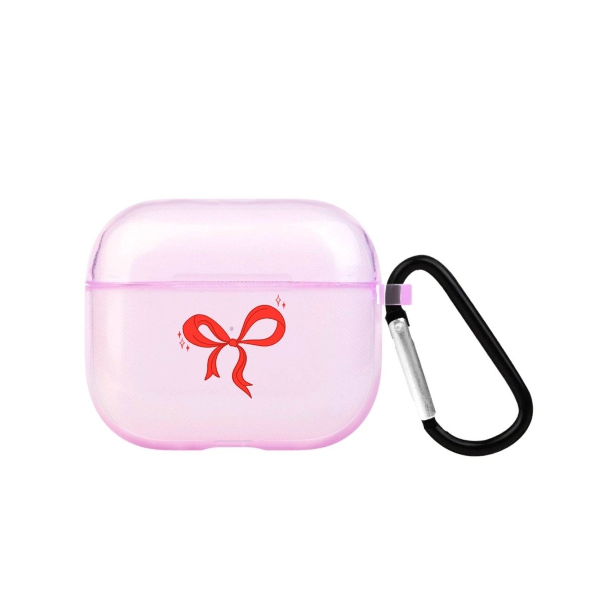 Red Bow AirPods 3 Şeffaf Silikon Kılıf Lila - SUMTHINCS