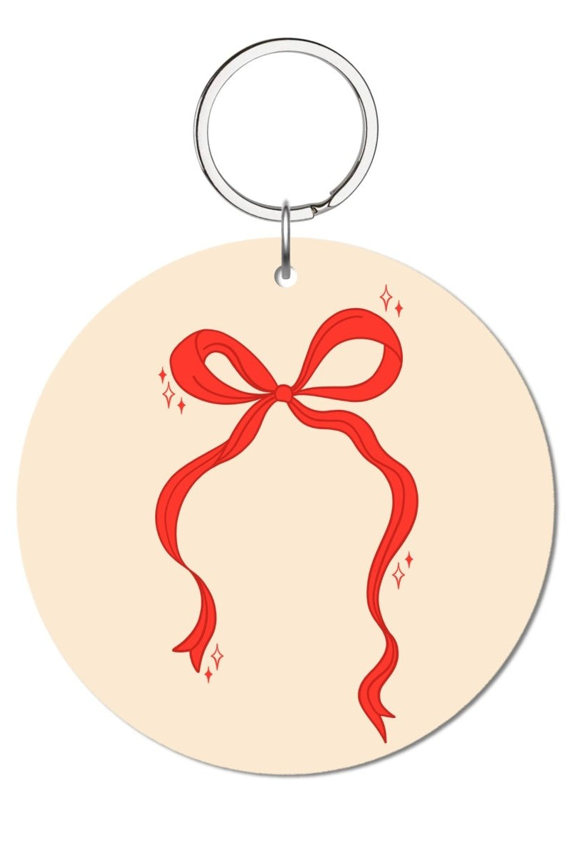 Red Bow Glossy Yuvarlak Anahtarlık - SUMTHINCS