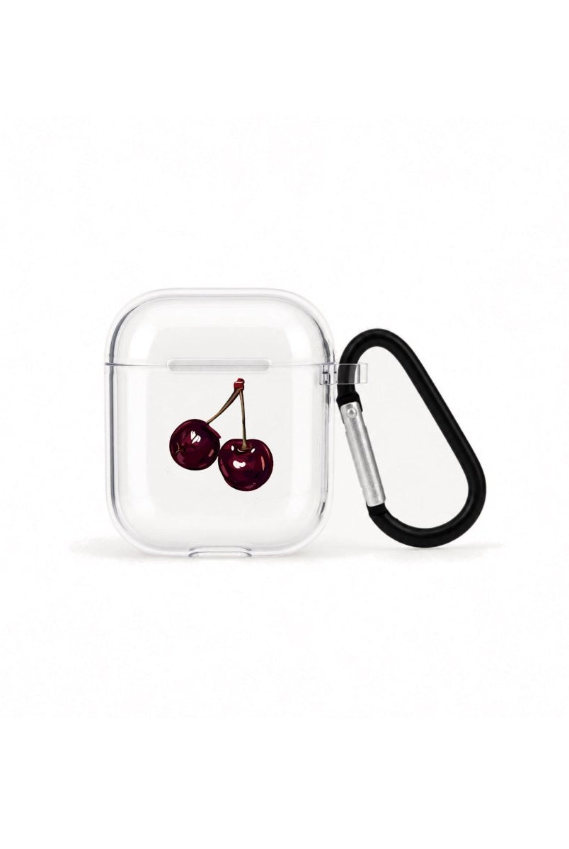 Ruby AirPods 1. ve 2. Nesil Şeffaf Silikon Kılıf Beyaz Şeffaf - Sumthincs