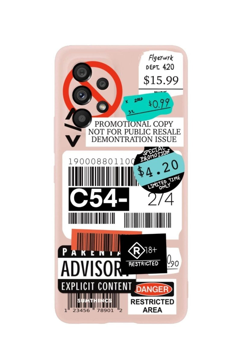 Samsung A06 Barcode C54 Premium Telefon Kılıfı Bej - SUMTHINCS