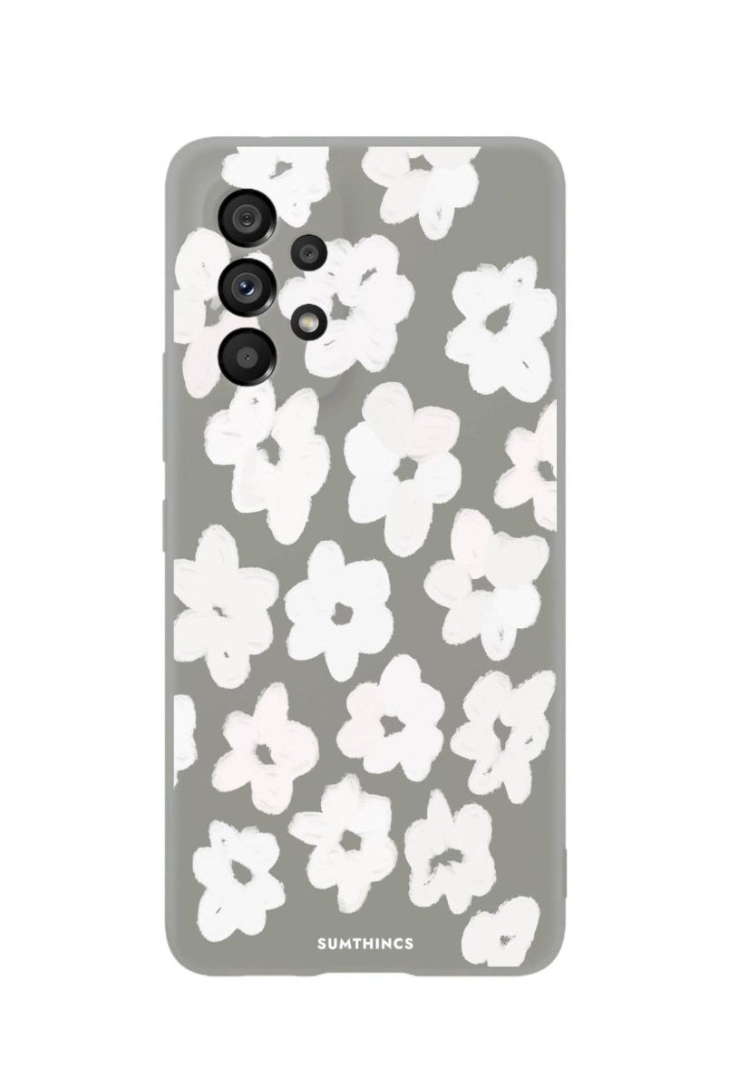 Samsung A06 Blossoms Premium Telefon Kılıfı Gri - SUMTHINCS