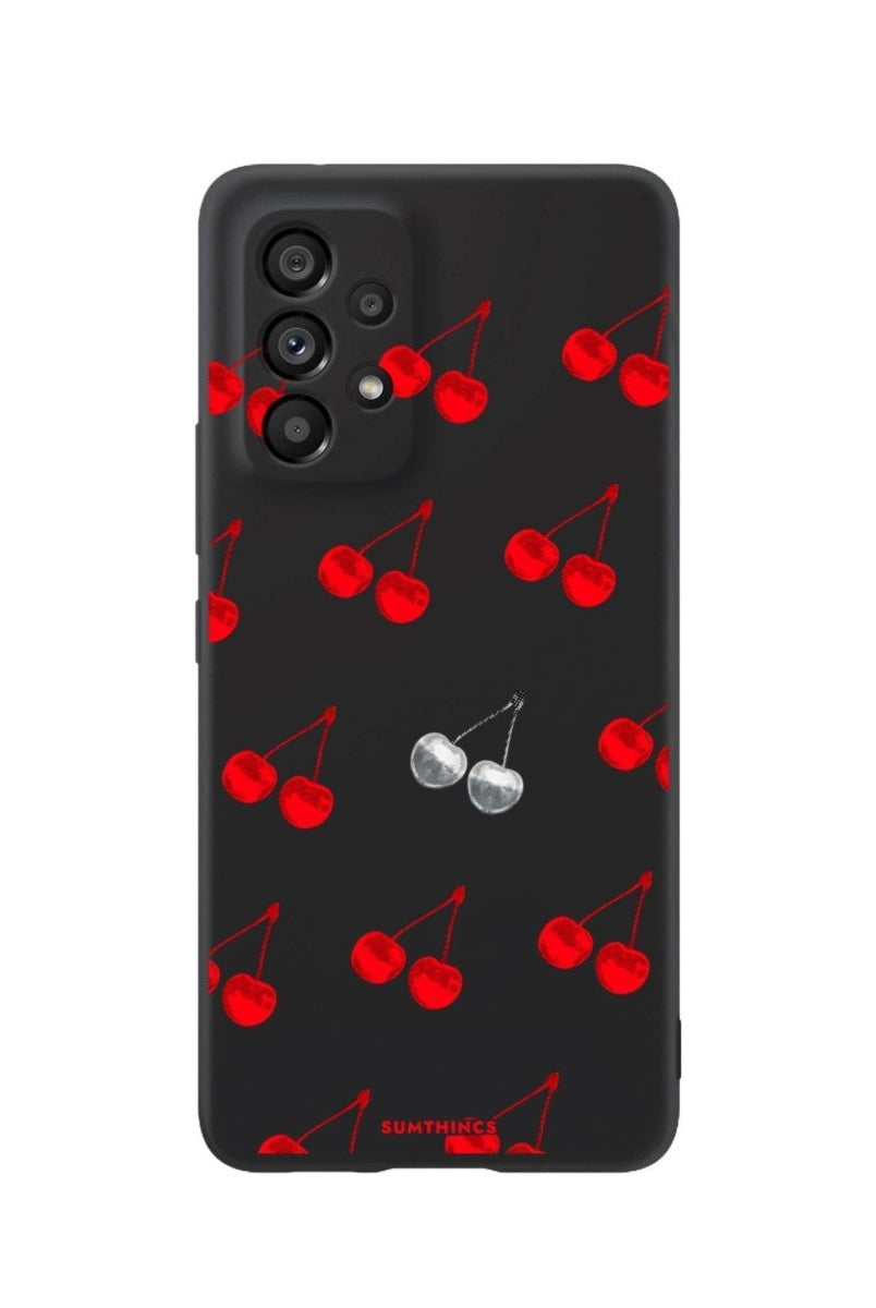 Samsung A06 Disco Cherry Premium Telefon Kılıfı Siyah - SUMTHINCS