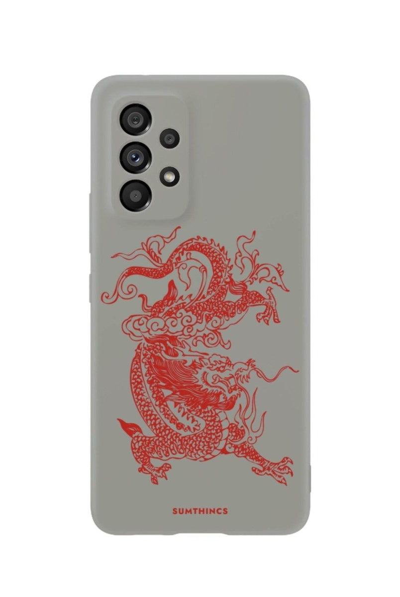 Samsung A06 Dragon Premium Telefon Kılıfı Gri - SUMTHINCS
